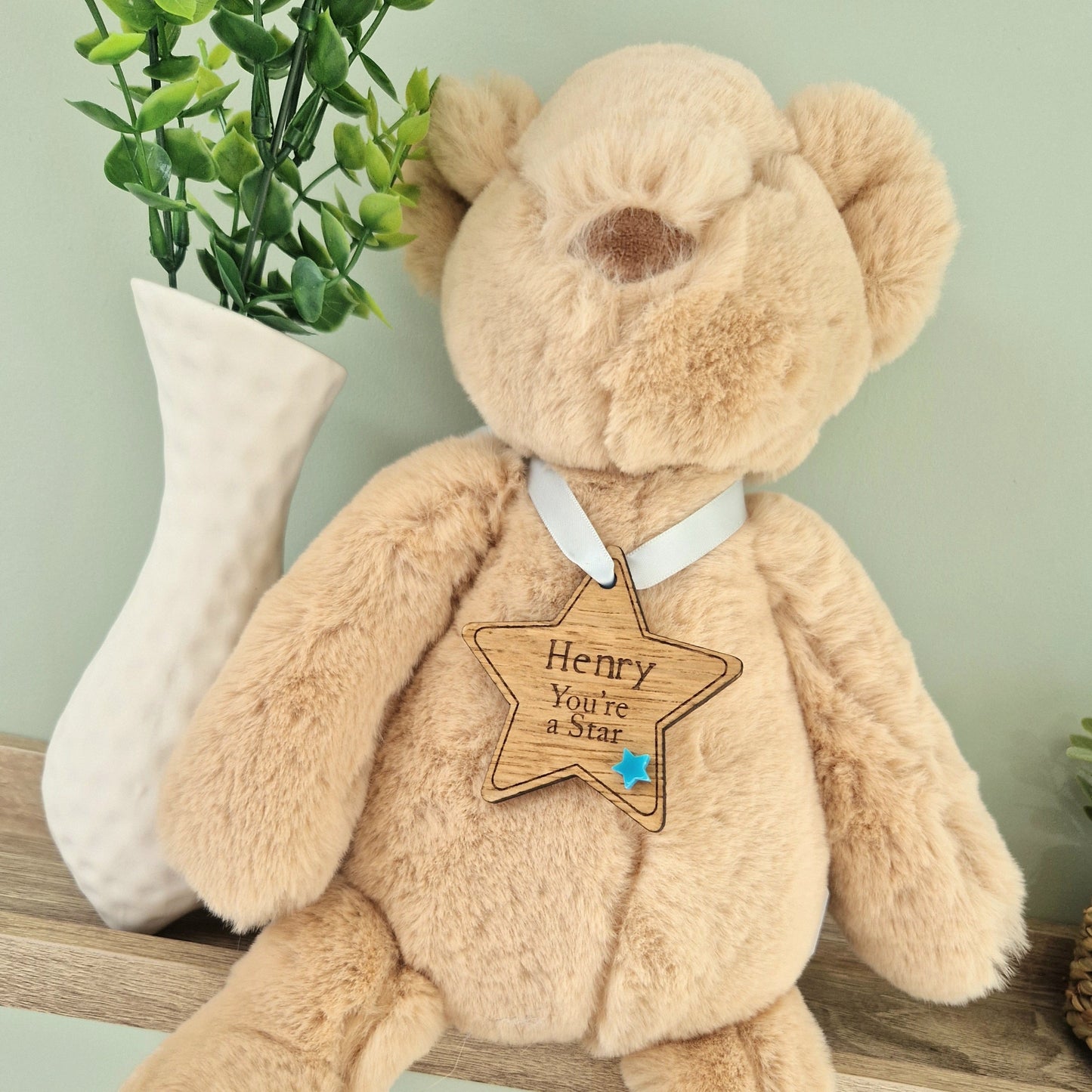 Wooden 'You're a Star' Personalised Star Medal