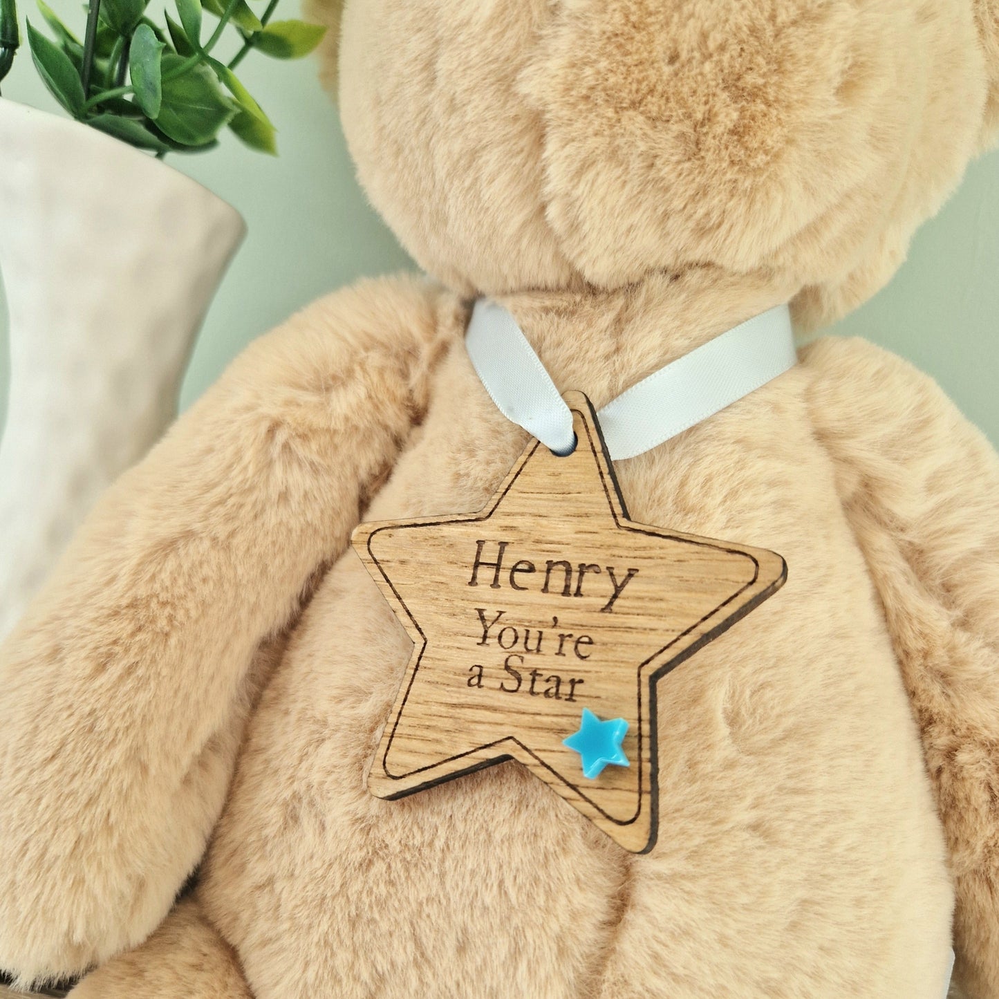 Wooden 'You're a Star' Personalised Star Medal