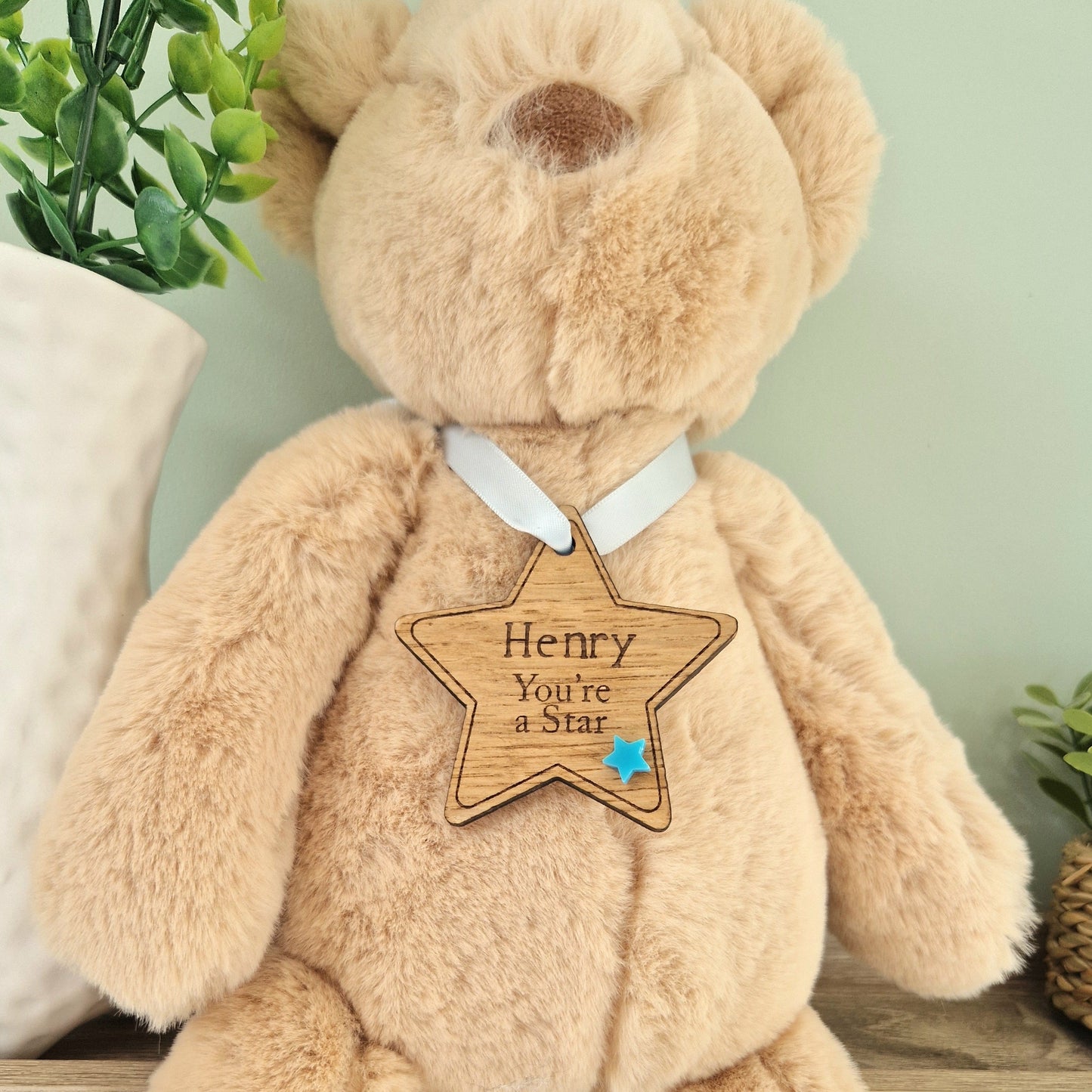 Wooden 'You're a star' Personalised Medal for School leavers.