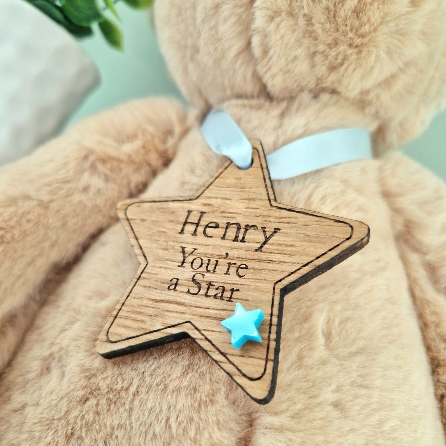 Wooden 'You're a Star' Personalised Star Medal