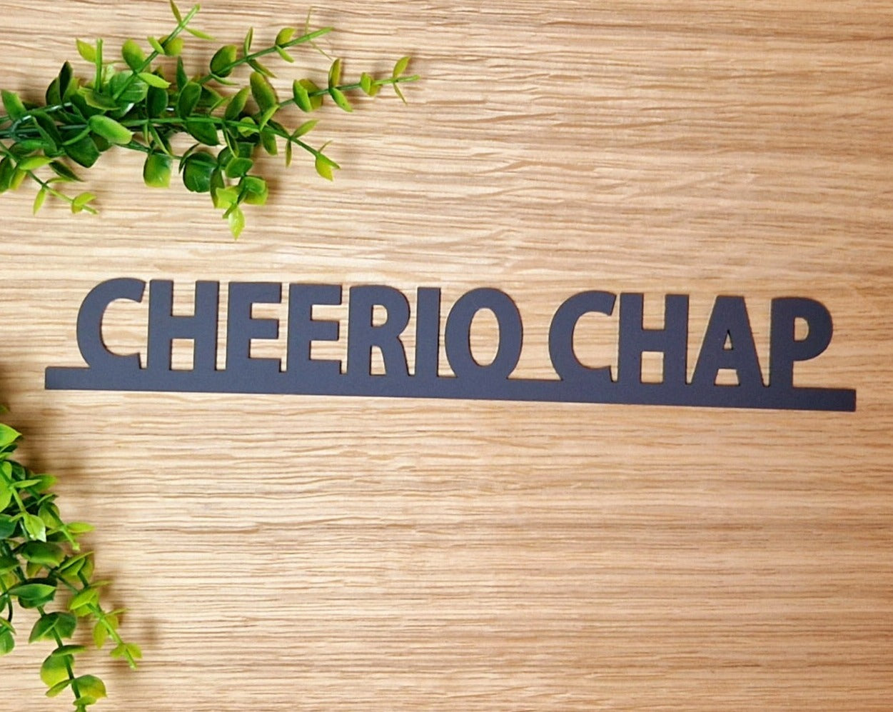 'Cheerio Chap' Acrylic Door Topper