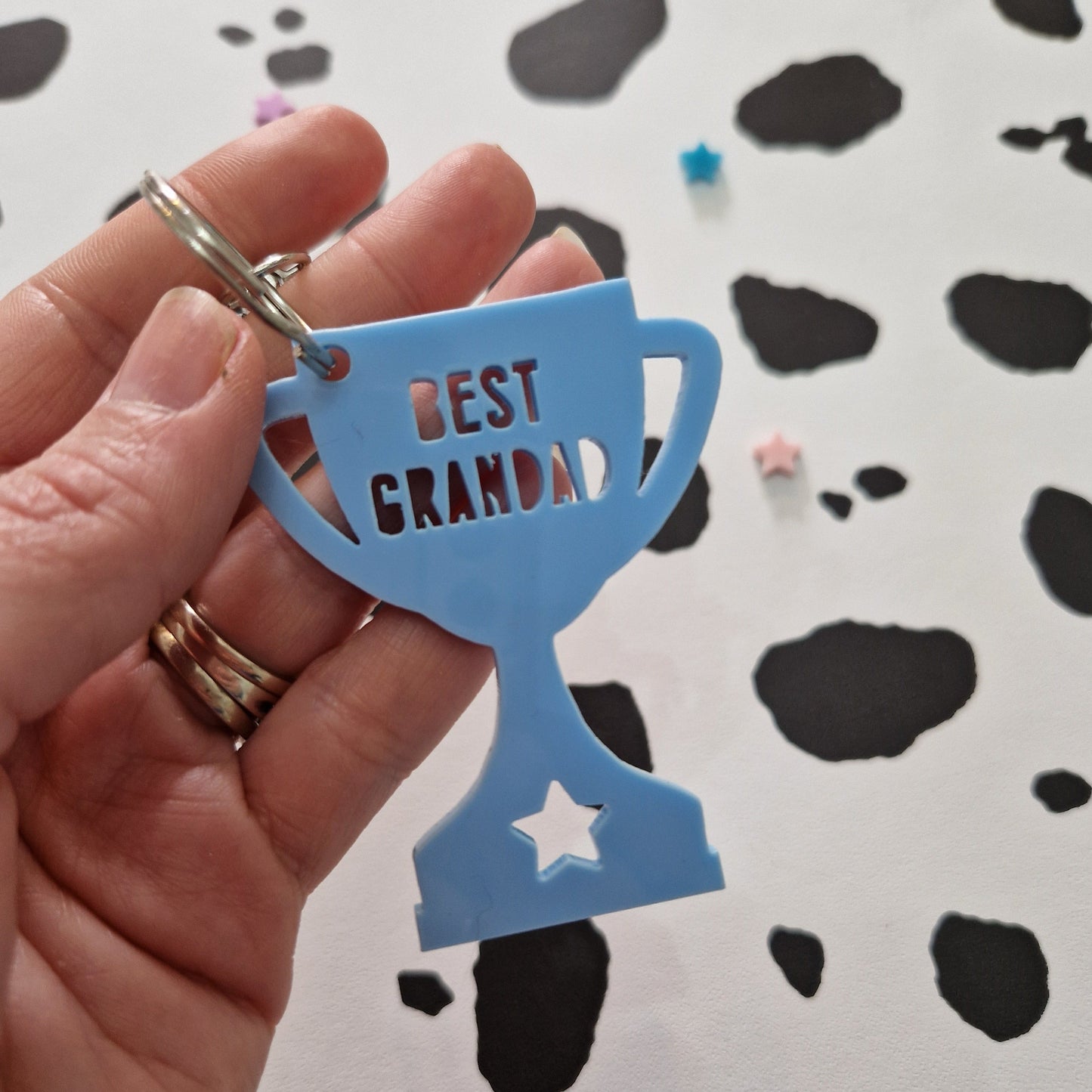 'Best Grandad' Trophy Keyring