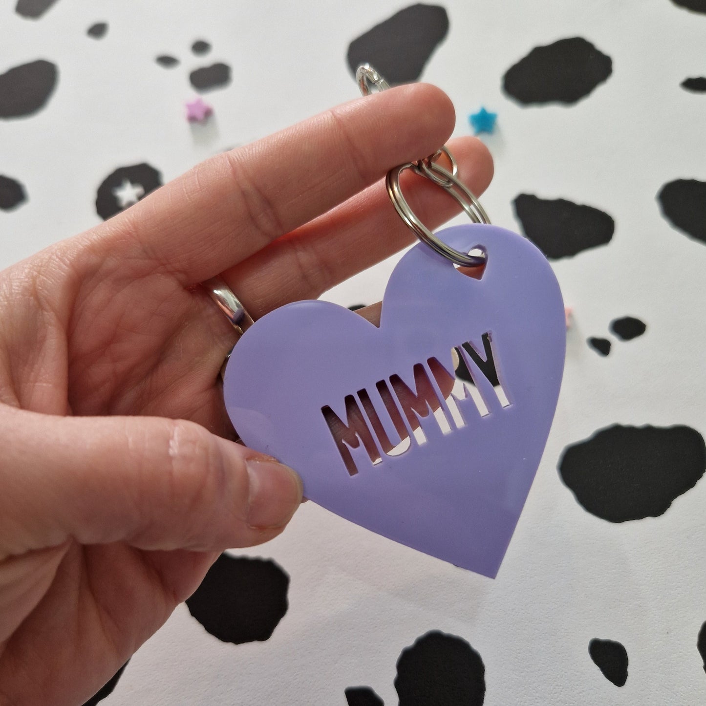 'Mummy' Heart Keyring