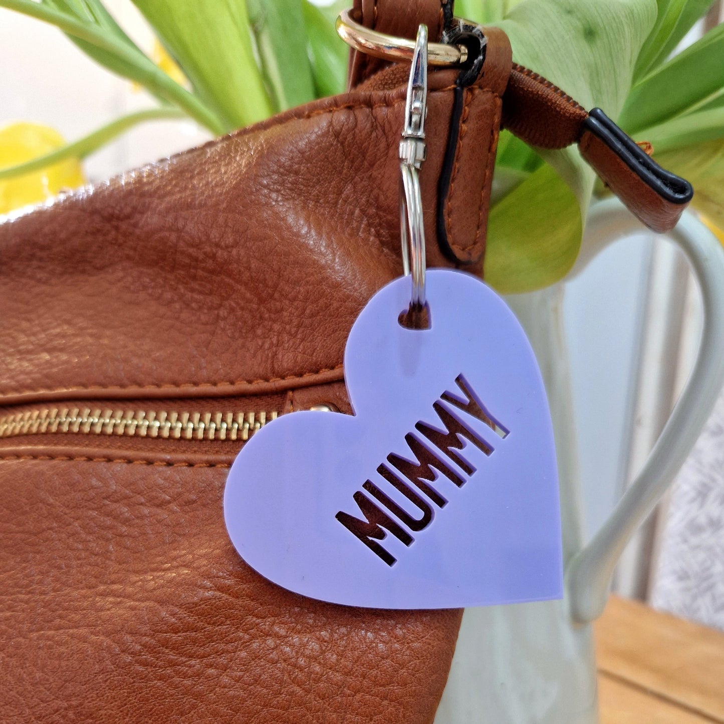 'Mummy' Heart Keyring