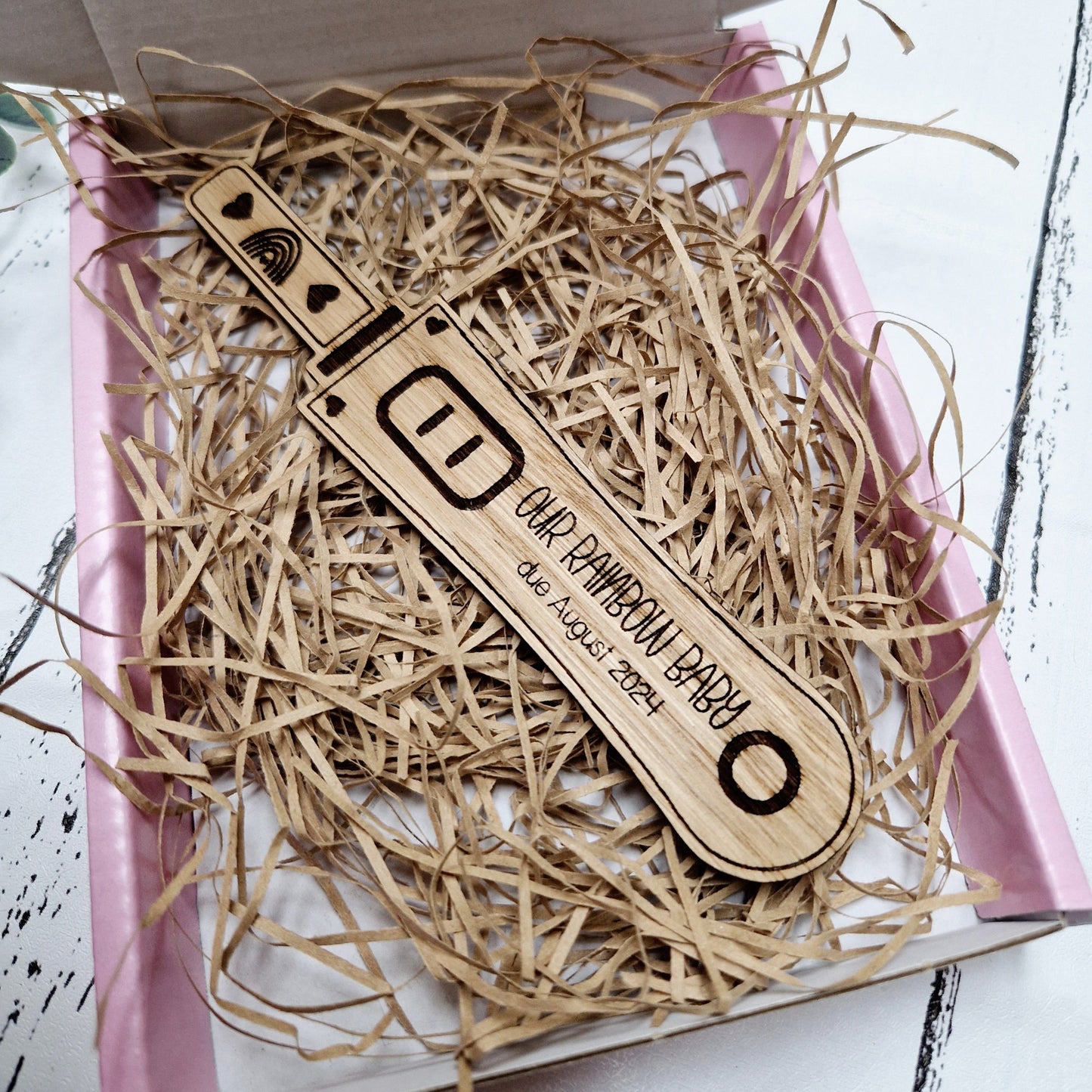 Personalised Wooden Pregnancy Test