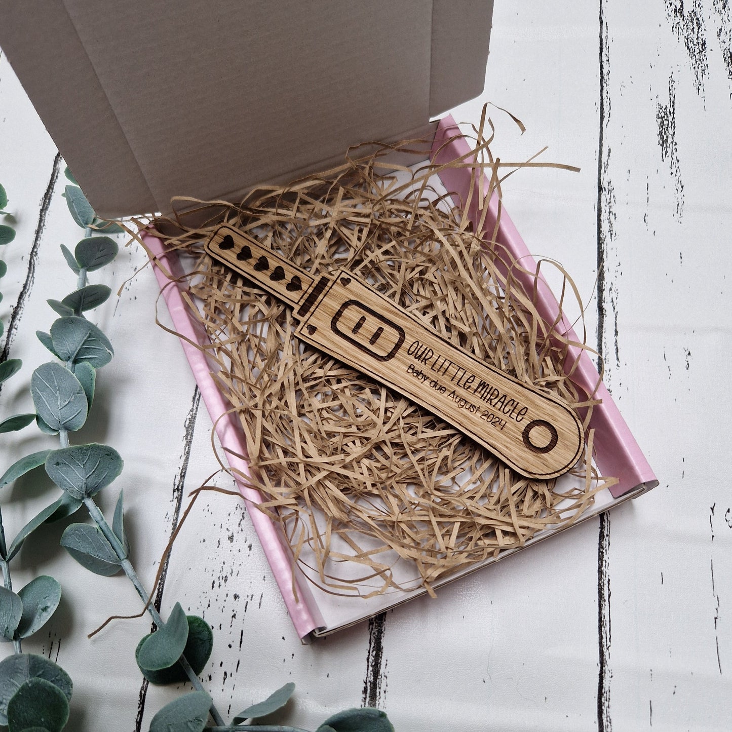 Personalised Wooden Pregnancy Test