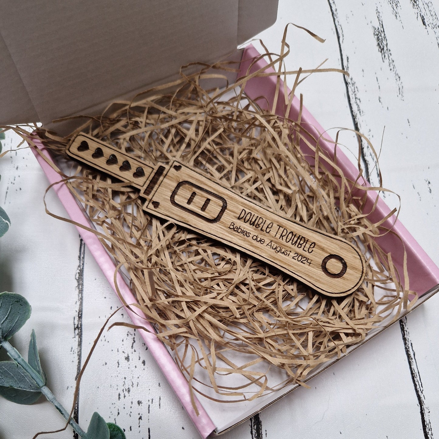 Personalised Wooden Pregnancy Test