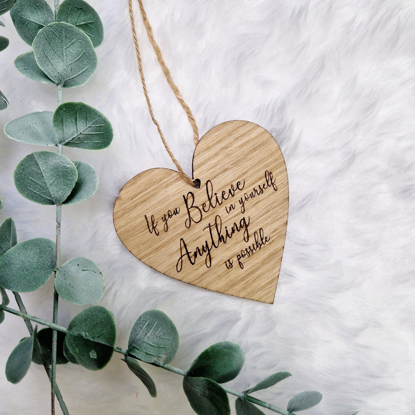 Believe in Yourself Wooden Heart Gift