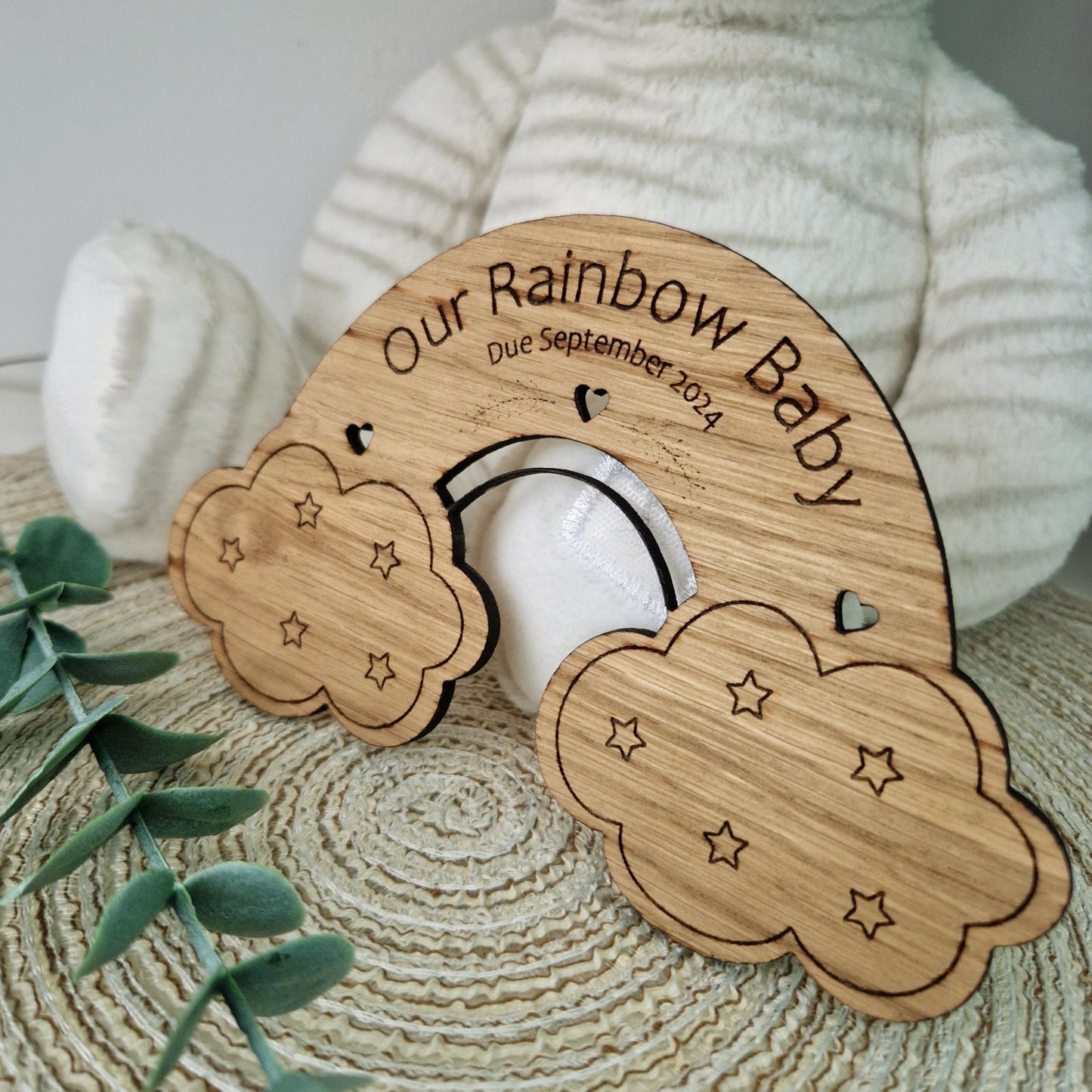 Personalised Pregnancy Announcement Sign- Rainbow Baby