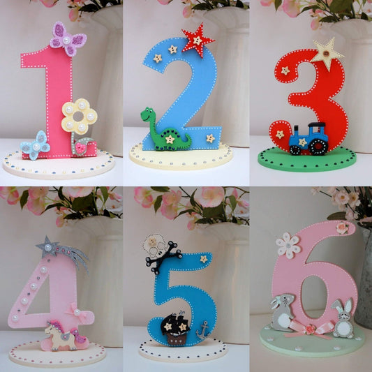 Wooden Themed Numbers