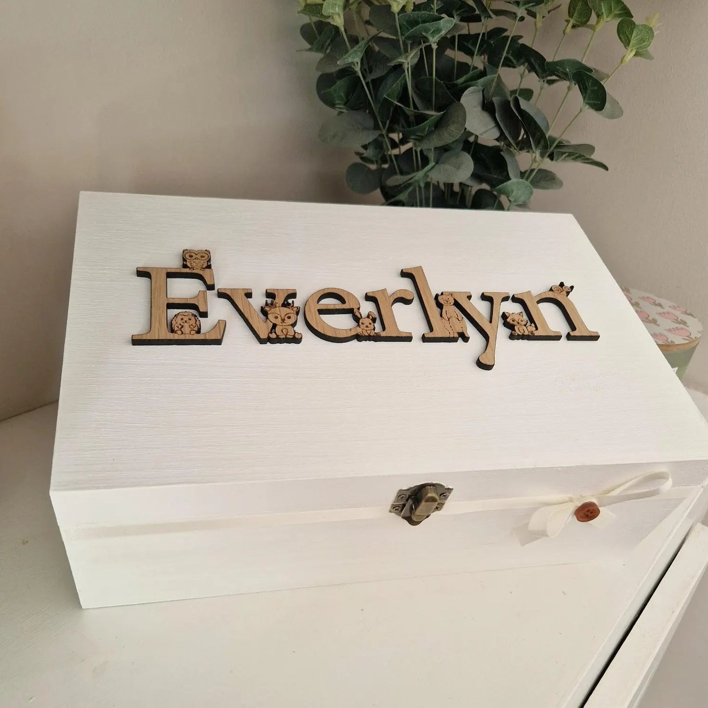 Raised Name Baby Memory Box