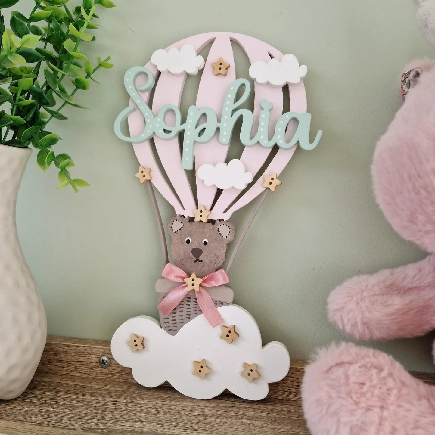 Hot Air Balloon Name Sign