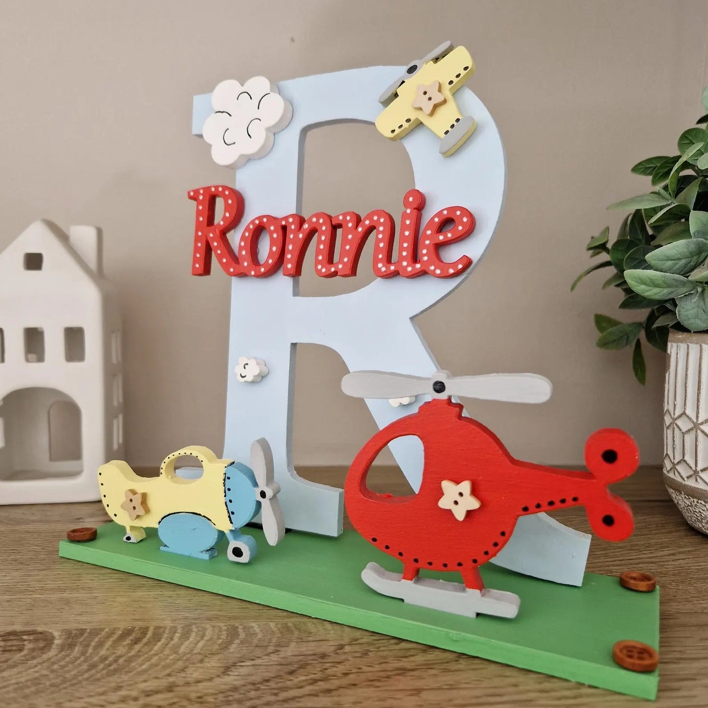 Wooden Nursery Letter- Fly with Me