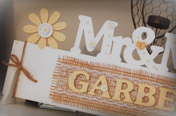 Personalised Mr & Mrs Sign 'Daisies'