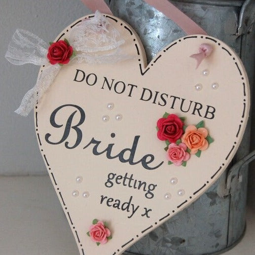 'Do Not Disturb' Bride Heart Sign