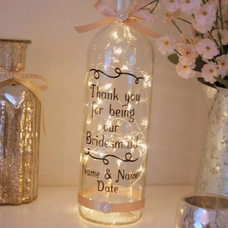 Light Up Bottle 'Thank you Bridesmaid'