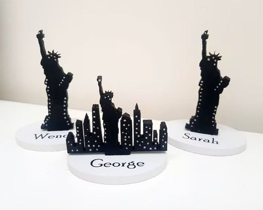 New York Theme Party/ Wedding Table Name Place Settings