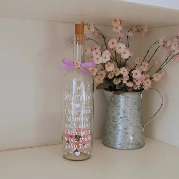 Light up Bottle 'Love you more than Jelly Tots'