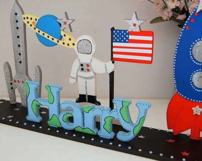 Children's Name Sign 'Space Explorer'