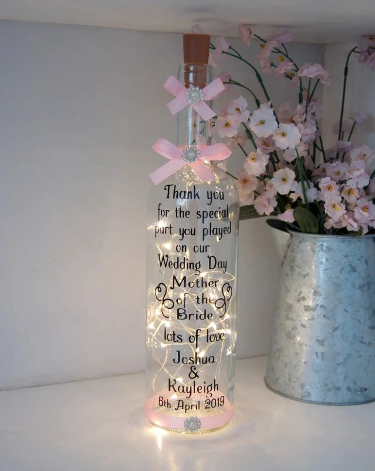 Light up Bottle 'Mother of the Bride/Groom'