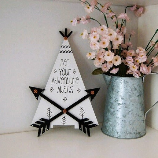 'Adventure Awaits' Teepee Wall Art