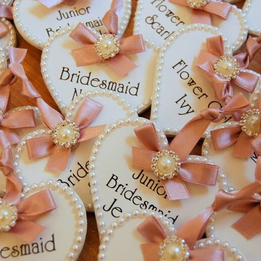 Personalised Bridal Coat Hanger Hearts