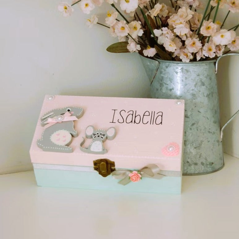 Bunny & Mouse Trinket Box