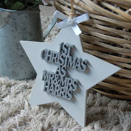 1st Christmas as Mr and Mrs Personalised Star