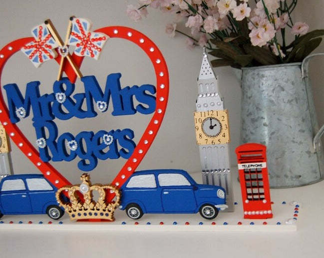 Personalised Mr&Mrs Sign 'British Theme'