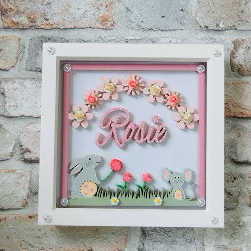 Framed Name Art 'In the Garden'