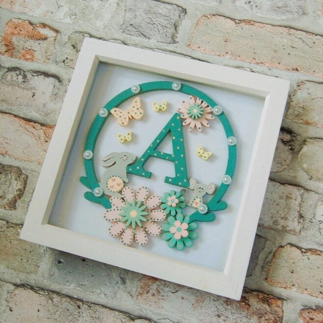 Initial Frame Art 'Bunny & Mouse'