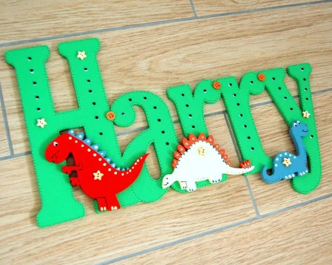 Wall Art Name 'Grr Dinosaur'