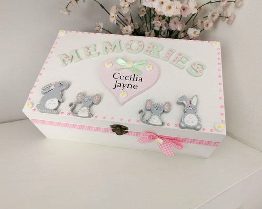 Girls Memory Box 'Bunny & Mouse'