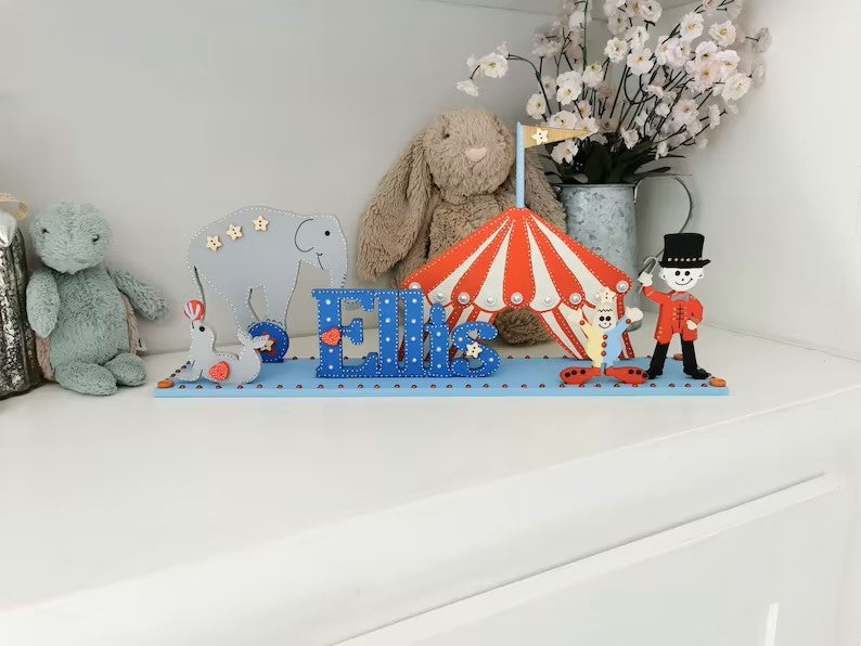 Children's Name Sign 'Circus Time'
