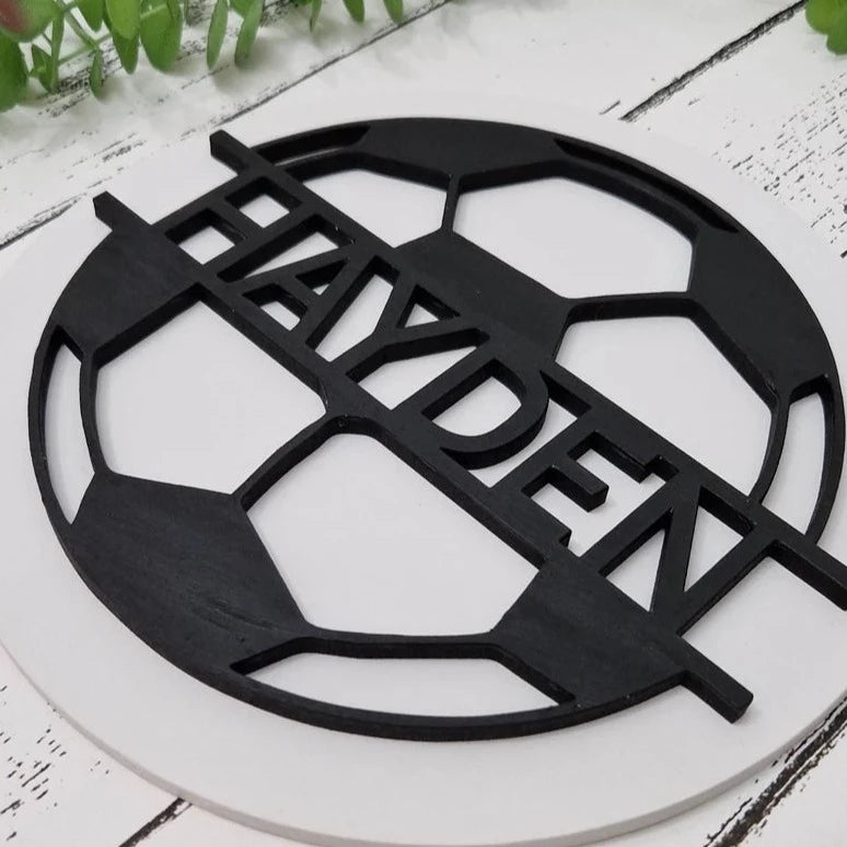 Football Personalised Door Sign Plaque for Boys Bedroom