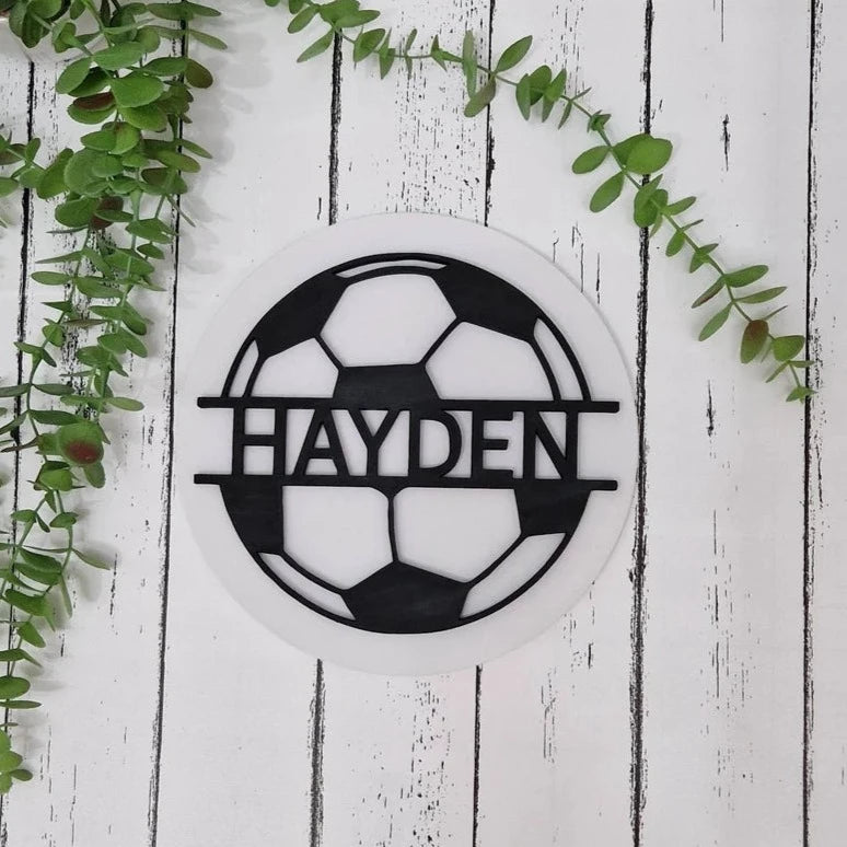 Football Personalised Door Sign Plaque for Boys Bedroom