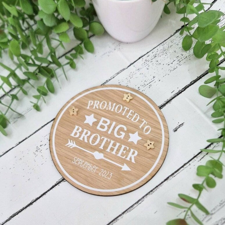 Promoted to Big Brother/Sister Sign Photo Prop