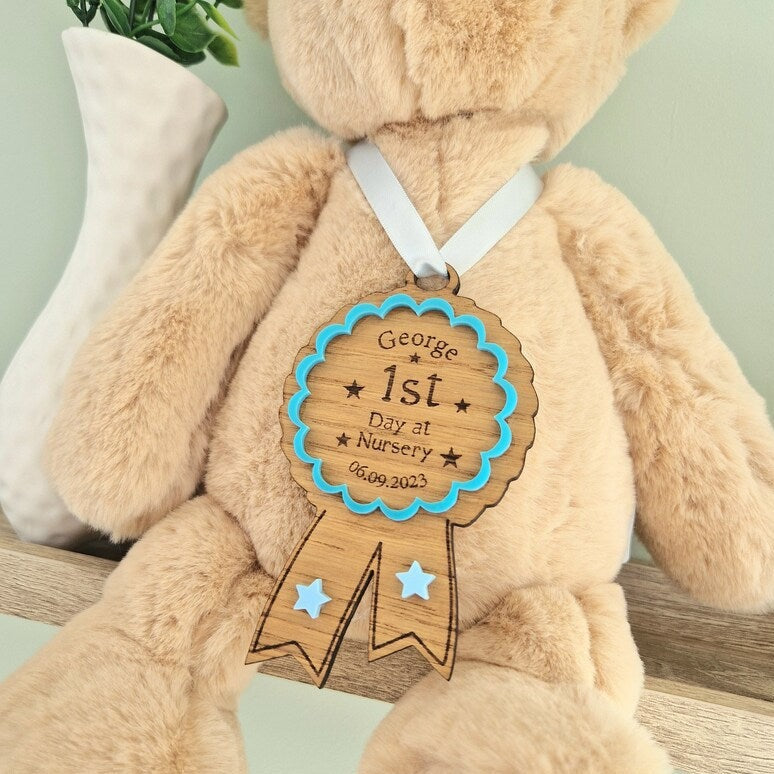 1st Day at Nursery Wooden Rosette