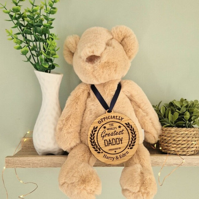 'World's Greatest Grandad' Wooden Medal