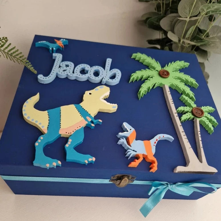 Boys Keepsake Box 'Jurassic Land'