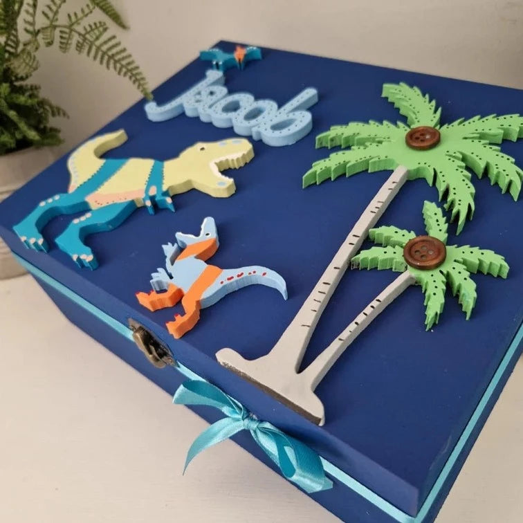 Boys Keepsake Box 'Jurassic Land'