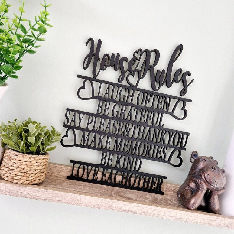 House Rules Wall Sign
