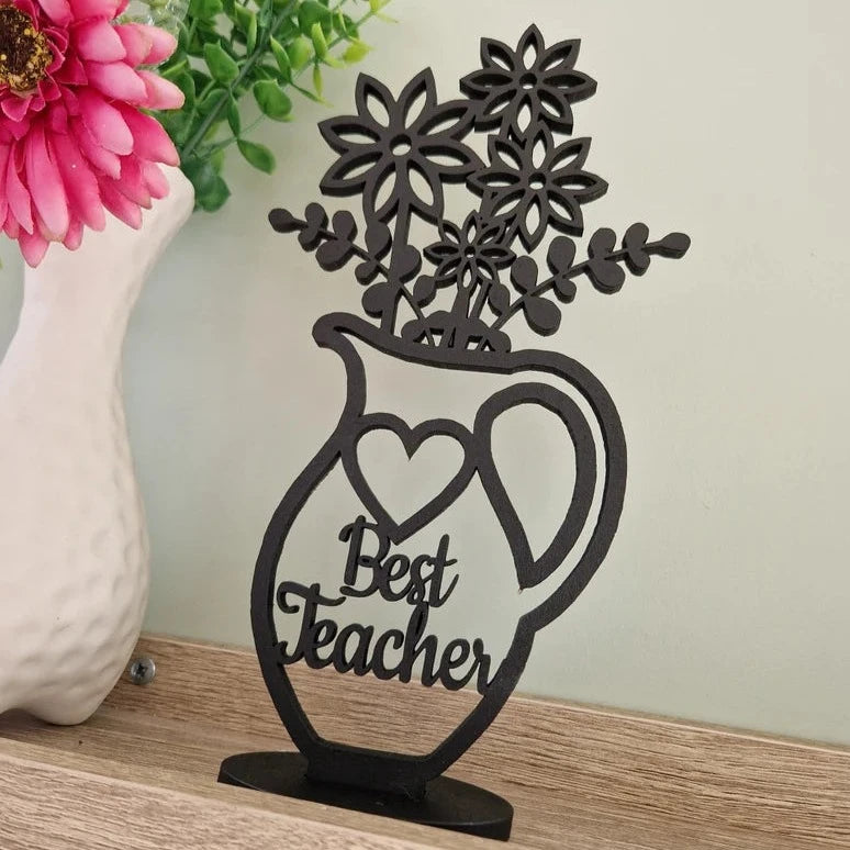 Silhouette Vase 'Best Teacher'