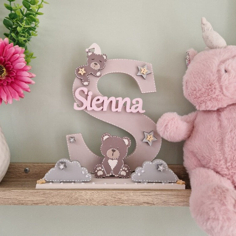 Wooden Nursery Letter 'Teddy Bear Dreams'