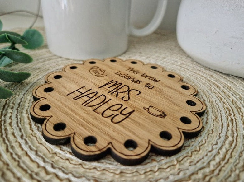 'This brew belongs to' Personalised Coaster