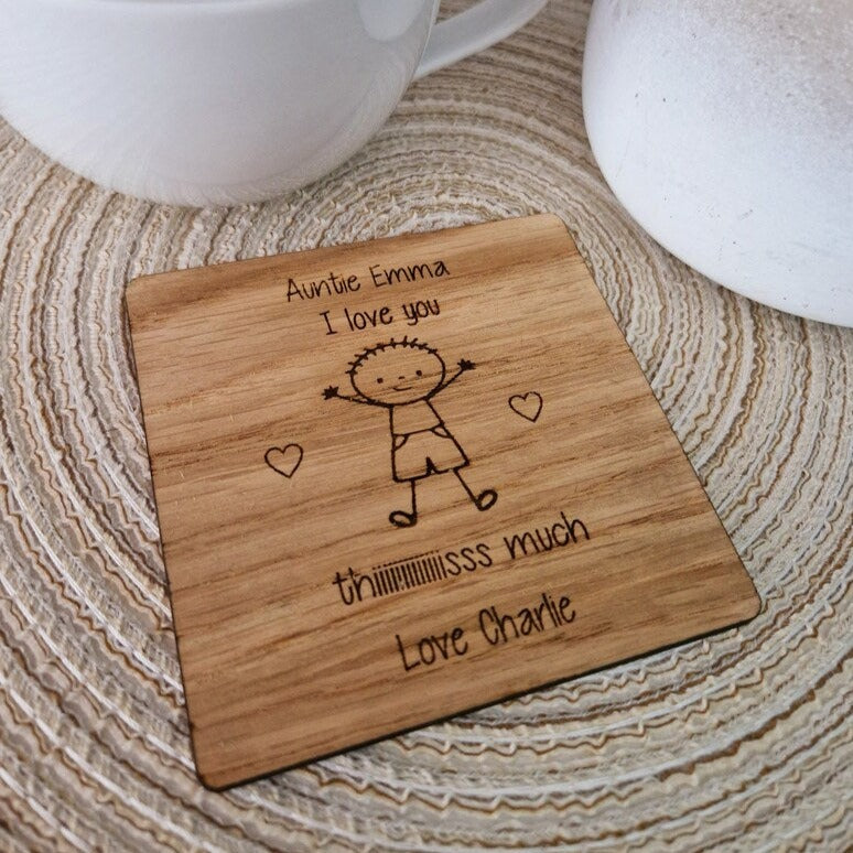 Personalised Auntie Coaster