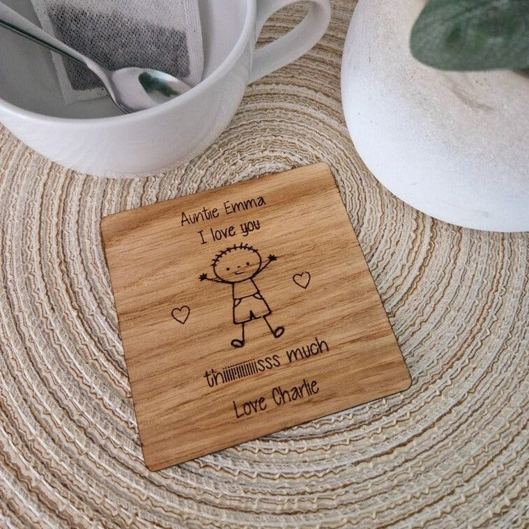 Personalised Auntie Coaster