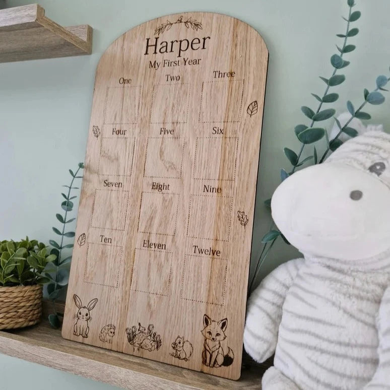 'My First Year' Photo Board -Woodland Friends