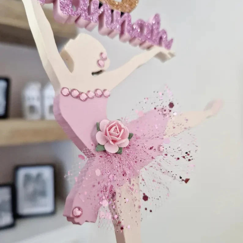 Ballerina Cake Topper- Personalised