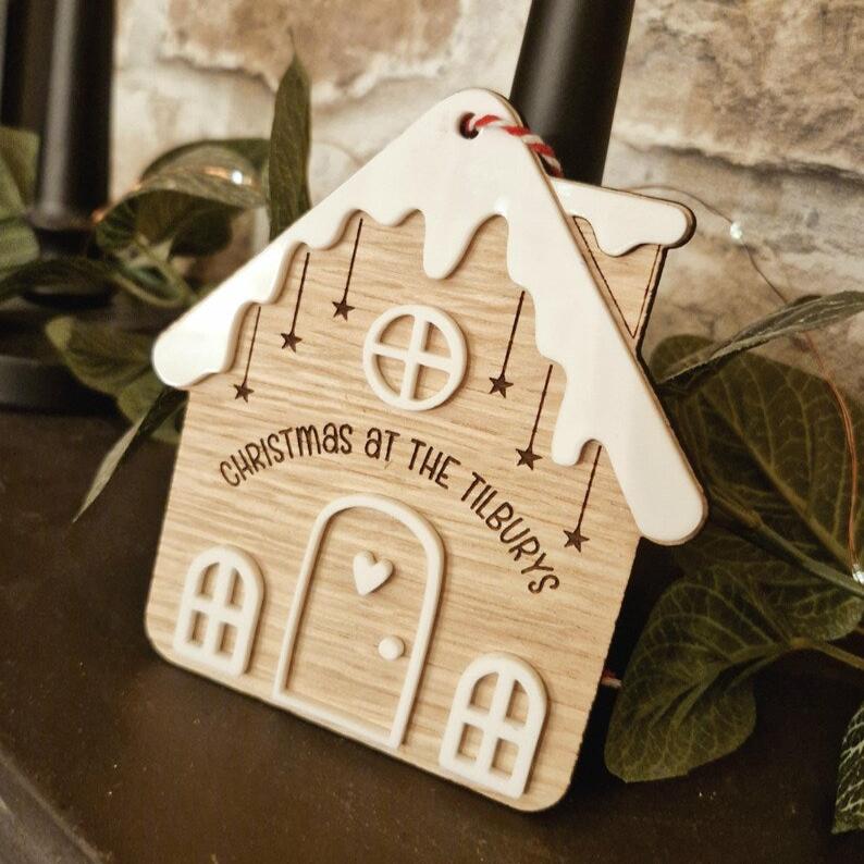 Wooden Gingerbread House- Personalised